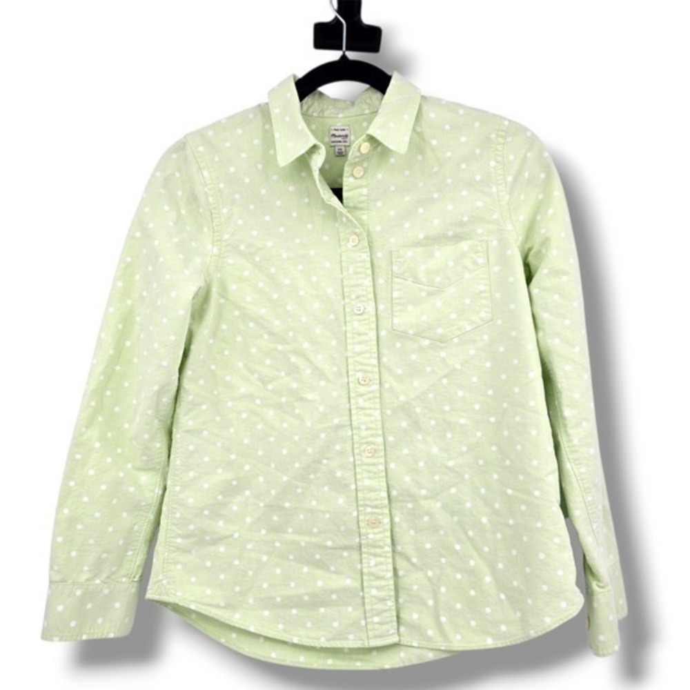 Madewell Polka Dot Button Down Shirt Long Sleeve Casual Top XS